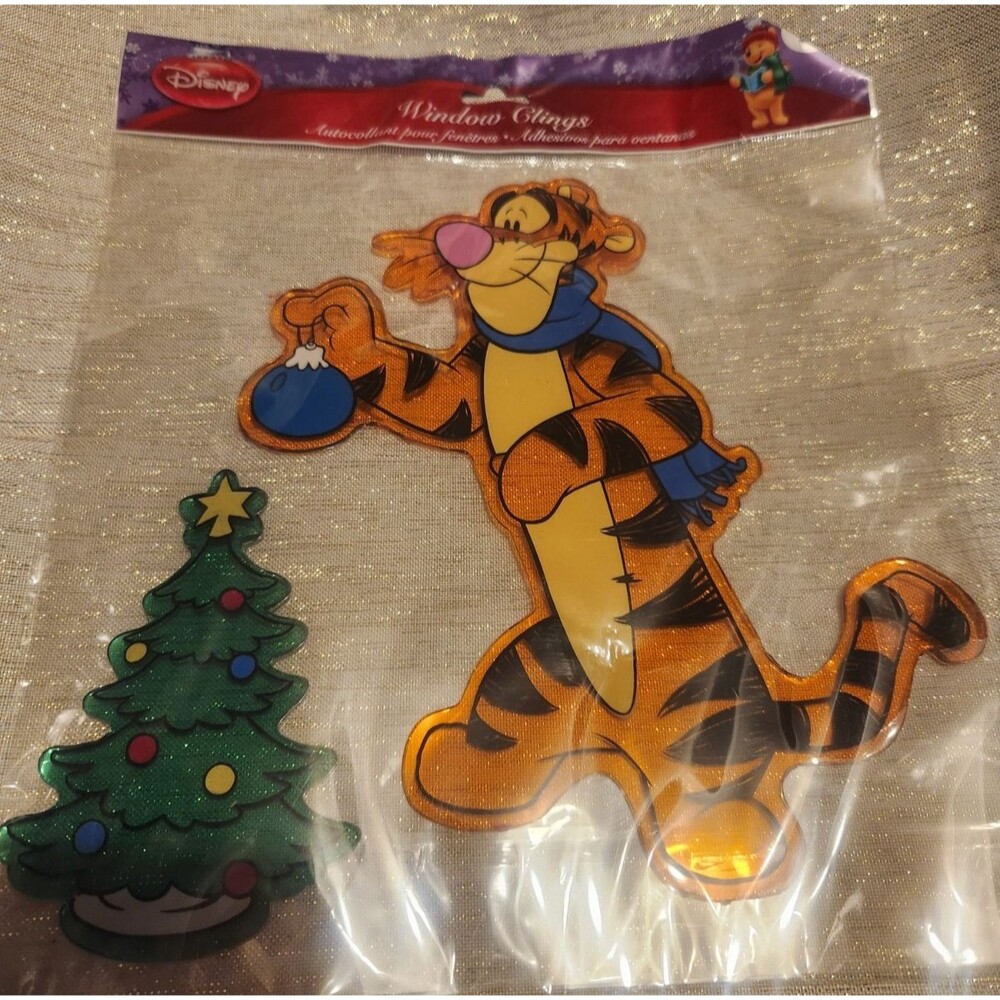 Disney Tigger Ornaments Christmas Tree Gel Window Clings Reusable Jelz